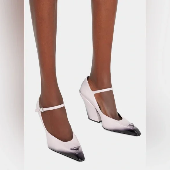 NIB Prada Modellerie Mary Jane pumps pink ombré sz 41 US 11 alabaster heels - Picture 2 of 13